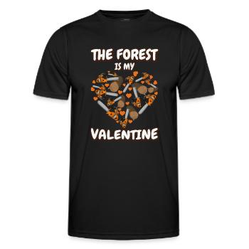 La forêt est ma Saint-Valentin hommes bûcherons - T-shirt sport Homme - noir - Devant - AI Model Male 178 dark (178cm)