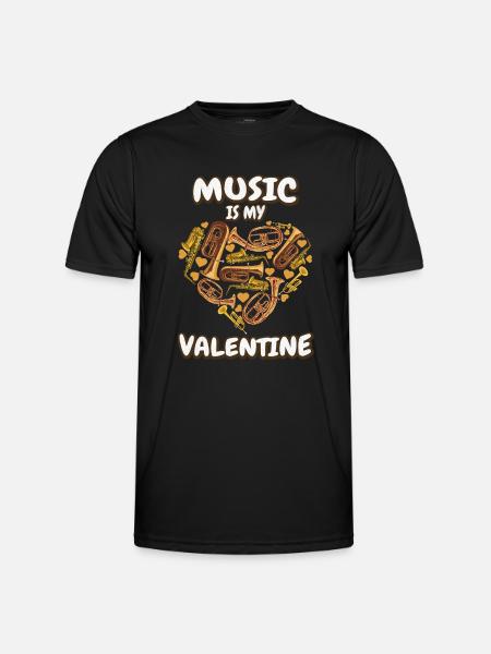 Music on Valentine's Day - Men's Functional T-Shirt - black
