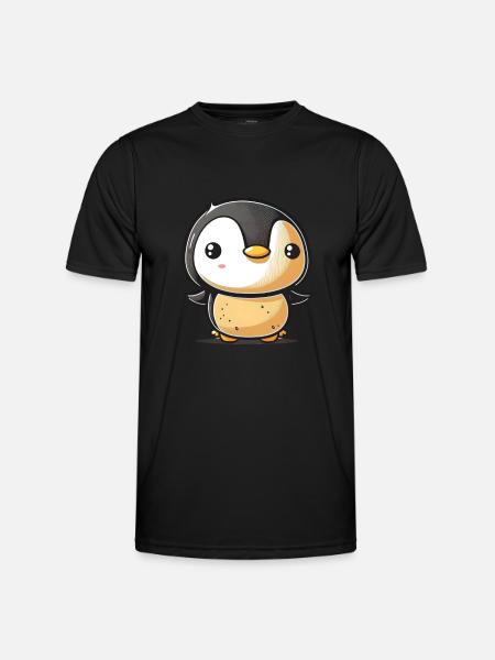 Bébé pingouin - T-shirt sport Homme - noir
