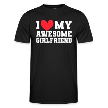 Paare Liebe Herz Freund Geschenkidee Beziehung - Männer Funktions-T-Shirt - Schwarz - Vorne - AI Model Male 178 dark (178cm)