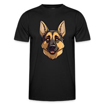 Just A Girl Who Loves German Shepherd for - Men's Functional T-Shirt - black - Front - AI Model Male 178 dark (178cm)