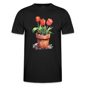 Greenhouse Garden Plants Gardener Retirement - Men's Functional T-Shirt - black - Front - AI Model Male 178 dark (178cm)