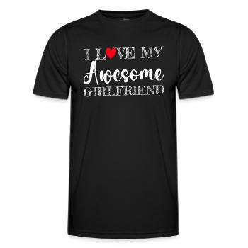 Paare Liebe Herz Freund Geschenkidee Beziehung - Männer Funktions-T-Shirt - Schwarz - Vorne - AI Model Male 178 dark (178cm)
