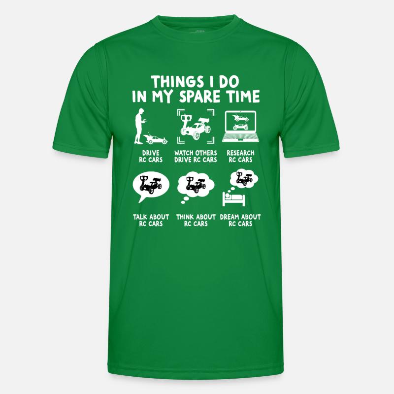 Ce que je fais pendant mon temps libre Courses de voitures RC T-shirt sport Homme