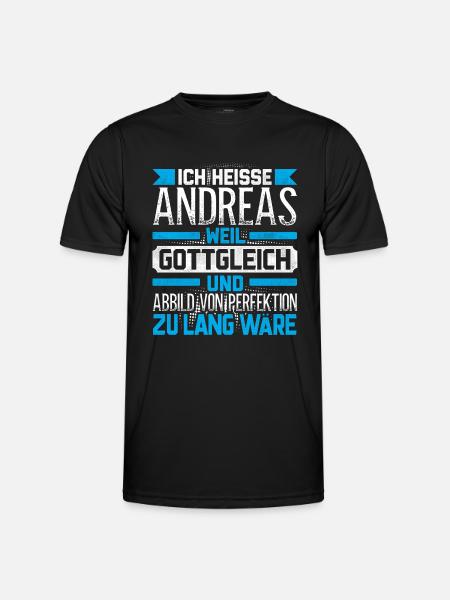 ANDREAS - Gottgleich - Männer Funktions-T-Shirt - Schwarz