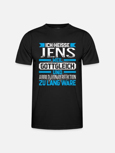 JENS - Gottgleich - Männer Funktions-T-Shirt - Schwarz