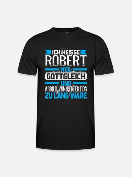 ROBERT - Gottgleich - Männer Funktions-T-Shirt - Schwarz