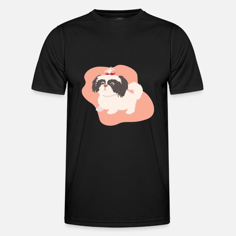 Dog with braid - Men's Functional T-Shirt - black