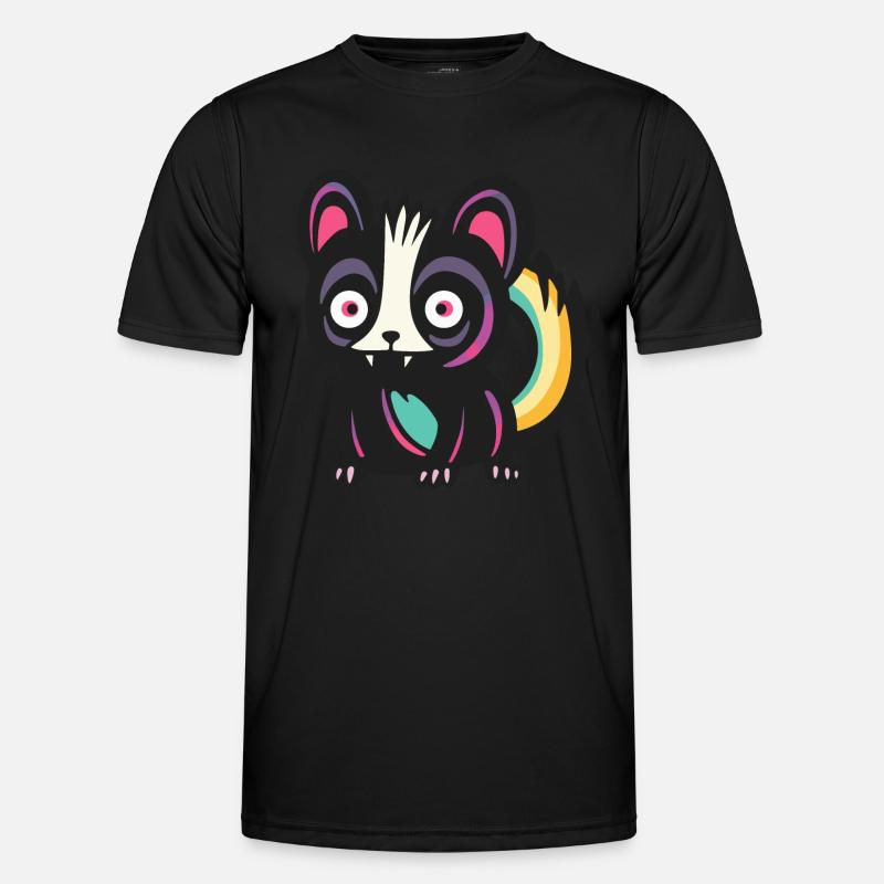 Skunk Halloween Comic Funny - Men's Functional T-Shirt - black