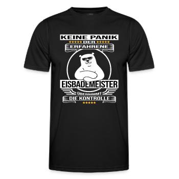 eisbademeister eisbad winterbader eisbader kalt - Männer Funktions-T-Shirt - Schwarz - Vorne - AI Model Male 178 dark (178cm)