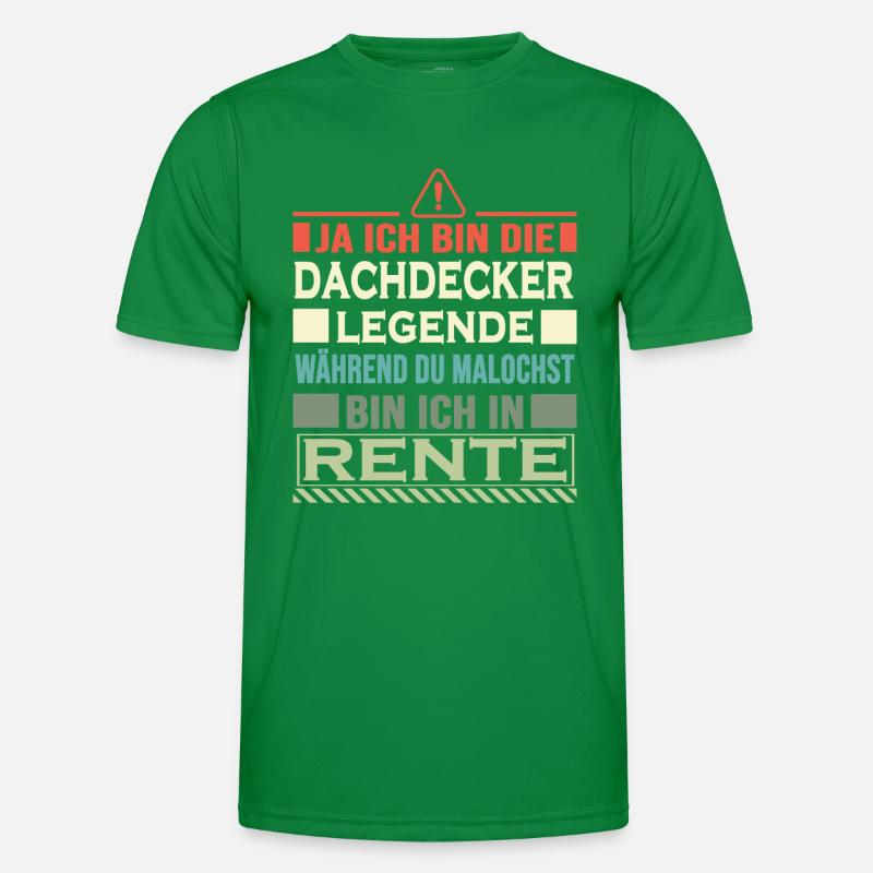 dachdecker rentner mit stil roofer dach decken Männer Funktions-T-Shirt