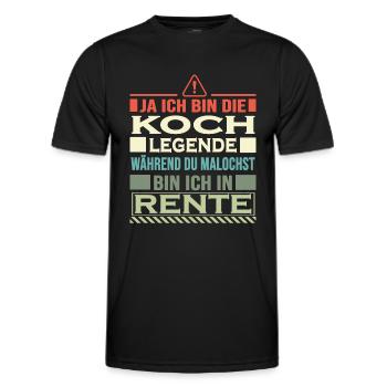 koch ihr malocht ich bin in rente - Männer Funktions-T-Shirt - Schwarz - Vorne - AI Model Male 178 dark (178cm)