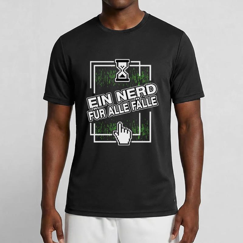 nerd administrator IT abteilung pixel coder Männer Funktions-T-Shirt