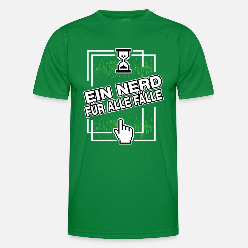 nerd administrator IT abteilung pixel coder Männer Funktions-T-Shirt