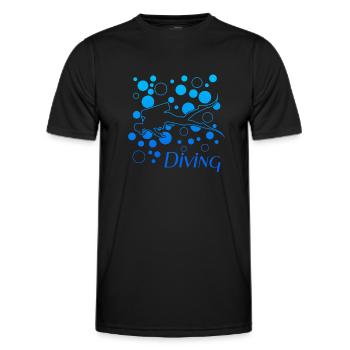 Diving - Männer Funktions-T-Shirt - Schwarz - Vorne - AI Model Male 178 dark (178cm)