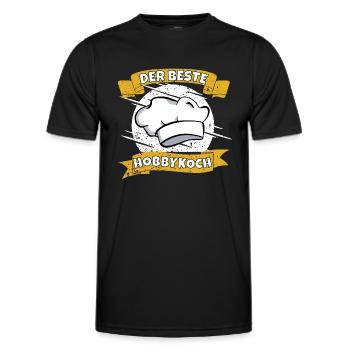Der Beste Hobbykoch - Männer Funktions-T-Shirt - Schwarz - Vorne - AI Model Male 178 dark (178cm)