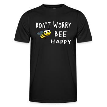 Don't worry be happy - Men's Functional T-Shirt - black - Front - AI Model Male 178 dark (178cm)