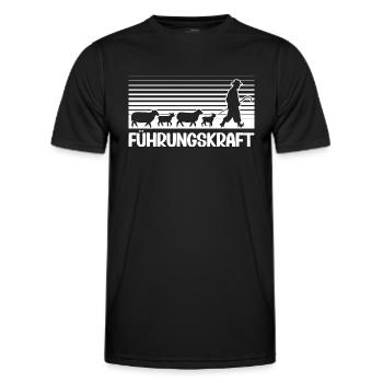 Führungskraft Schafe Hirte Geschenkidee Lustig - Männer Funktions-T-Shirt - Schwarz - Vorne - AI Model Male 178 dark (178cm)
