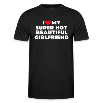 Ich Liebe Meine Freundin Paare Freund Geschenkidee - Männer Funktions-T-Shirt - Schwarz - Vorne - AI Model Male 178 dark (178cm)