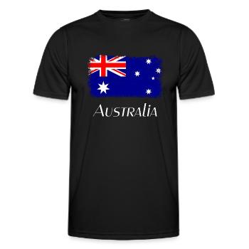 Australien, Flagge, Flag from Australia - Männer Funktions-T-Shirt - Schwarz - Vorne - AI Model Male 178 dark (178cm)