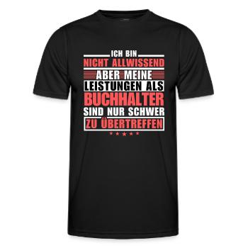 Des performances inégalées en tant que comptable - T-shirt sport Homme - noir - Devant - AI Model Male 178 dark (178cm)