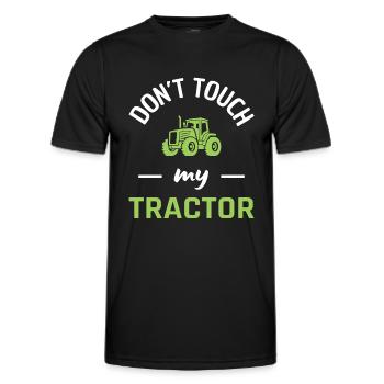 Farmer, don't touch my tractor - Men's Functional T-Shirt - black - Front - AI Model Male 178 dark (178cm)