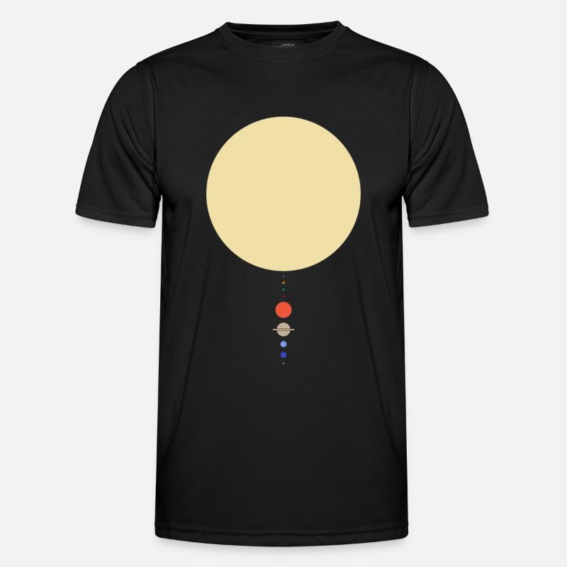 Minimal Solar System - Men's Functional T-Shirt - black