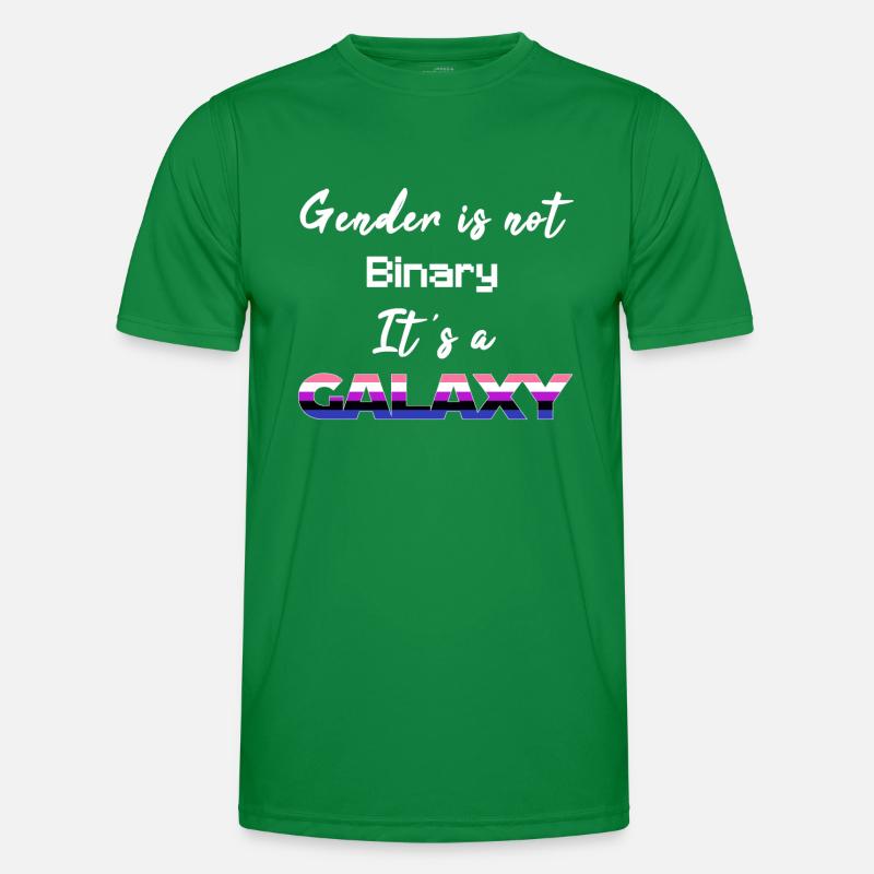 Gender is not binary. It’s a Galaxy! - Genderfluid Männer Funktions-T-Shirt