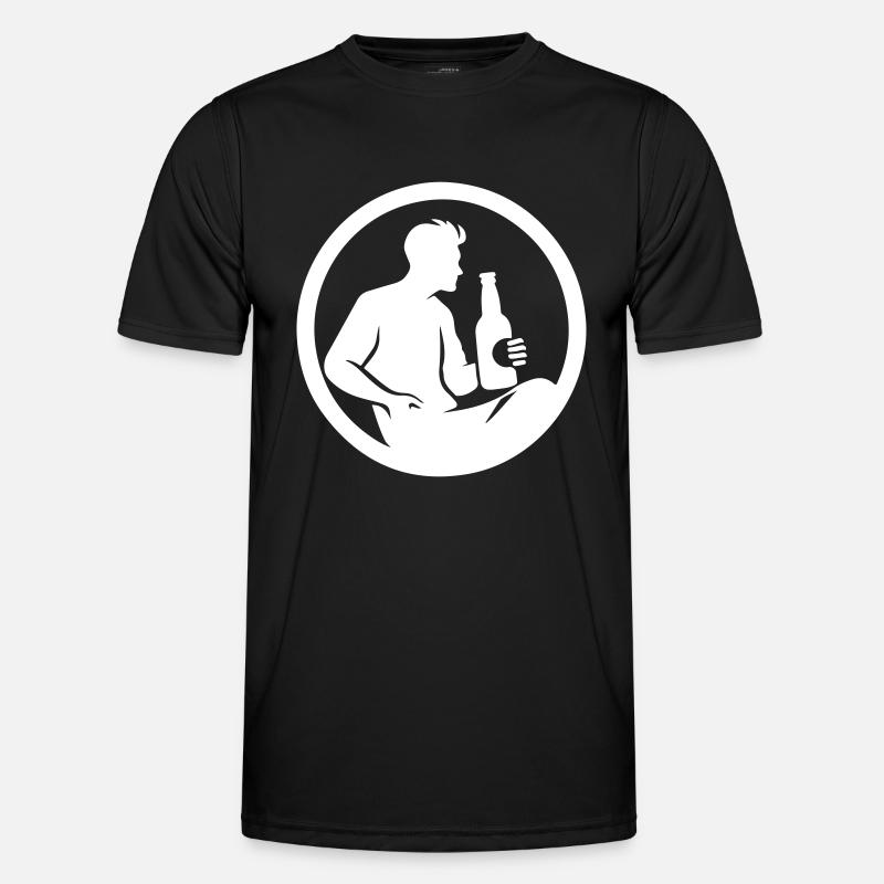 Drinking Silhouette - Men's Functional T-Shirt - black