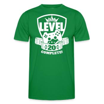 Level 20 Complete Geburtstagsgeschenk 20 Jahre - Männer Funktions-T-Shirt - Kelly Green - Vorne - AI Model Male 178 dark (178cm)