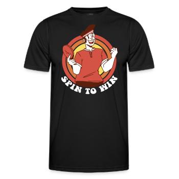 Spin To Win Pingpong Outfit Table Tennis Player - Men's Functional T-Shirt - black - Front - AI Model Male 178 dark (178cm)