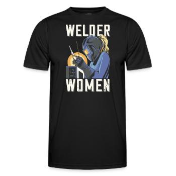 Welder outfit for welders - Men's Functional T-Shirt - black - Front - AI Model Male 178 dark (178cm)