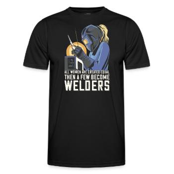 Welder Mama for welders and - Men's Functional T-Shirt - black - Front - AI Model Male 178 dark (178cm)