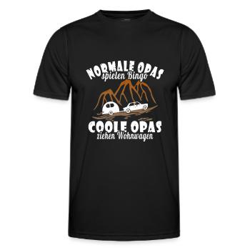 Wohnwagen Opa Enkel - Männer Funktions-T-Shirt - Schwarz - Vorne - AI Model Male 178 dark (178cm)