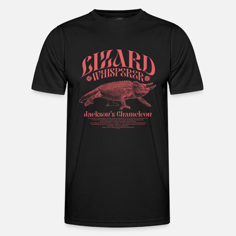 Jackson's Chamäleon Echsenflüsterer - Männer Funktions-T-Shirt - Schwarz