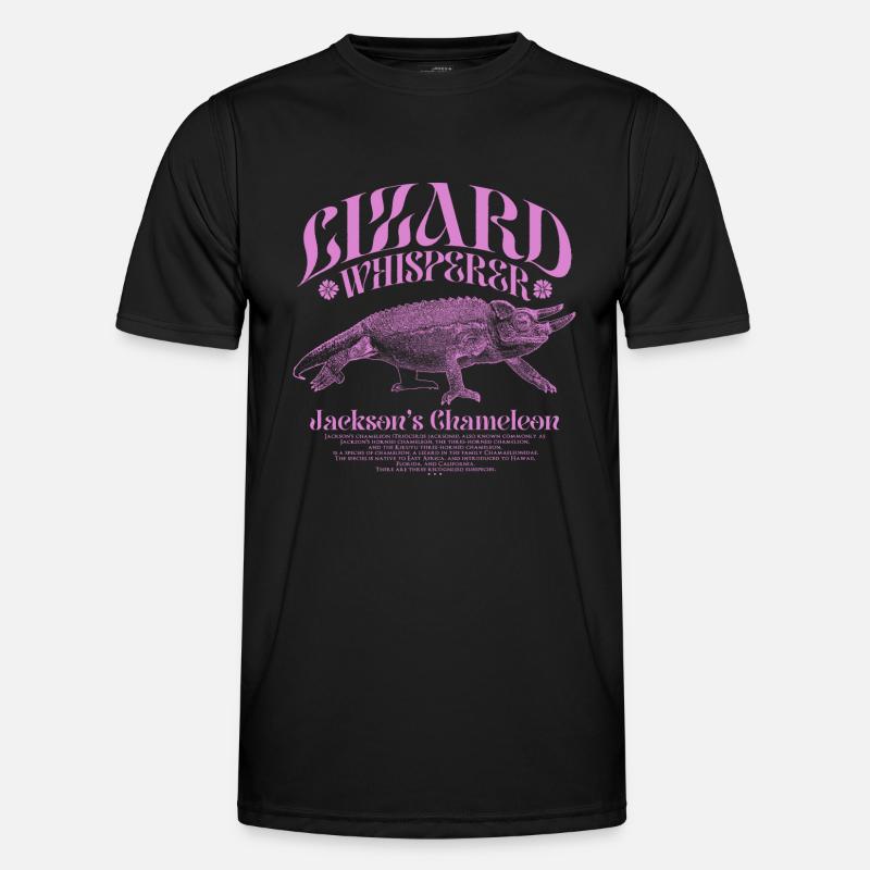 Jackson's Chamäleon Echsenflüsterer - Männer Funktions-T-Shirt - Schwarz