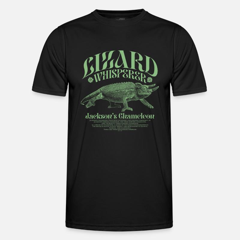 Jackson's Chameleon Lizard Whisperer - Men's Functional T-Shirt - black