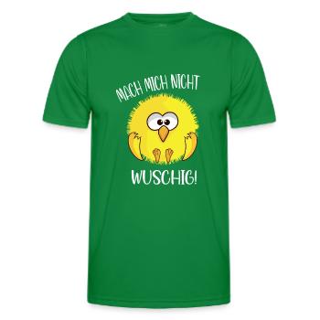 Flauschiges Küken mach mich nicht wuschig - Männer Funktions-T-Shirt - Kelly Green - Vorne - AI Model Male 178 dark (178cm)