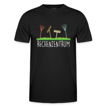 Gärtner Rechenzentrum als Hobbygärtner im Garten - Männer Funktions-T-Shirt - Schwarz - Vorne - AI Model Male 178 dark (178cm)