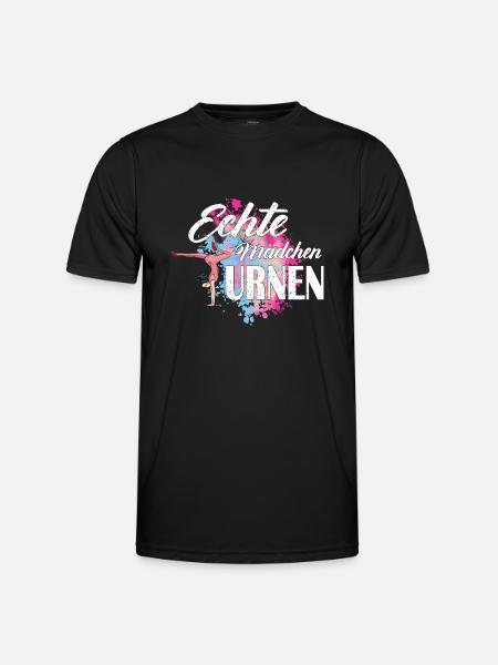 Gymnastik Echte Mädchen Turnen Bodenturnen Sport - Männer Funktions-T-Shirt - Schwarz
