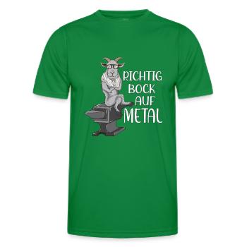 Richtig Bock auf Metal Heavy Metal Festival - Männer Funktions-T-Shirt - Kelly Green - Vorne - AI Model Male 178 dark (178cm)