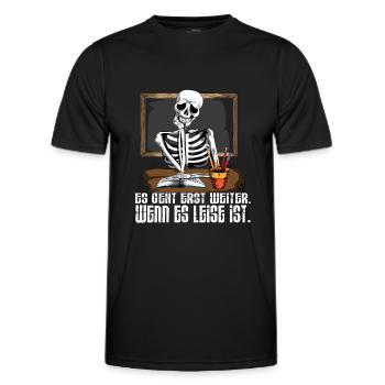 Es geht erst weiter wenn es Leise ist Lehrer Tafel - Männer Funktions-T-Shirt - Schwarz - Vorne - AI Model Male 178 dark (178cm)