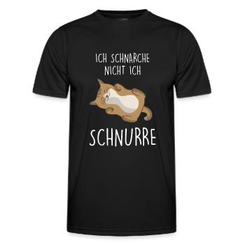 Ich Schnarche Nicht Ich Schnurre Katzenbesitzer - Männer Funktions-T-Shirt - Schwarz - Vorne - AI Model Male 178 dark (178cm)