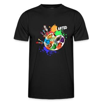Saying I Arted Graphic Artist Crafts - Men's Functional T-Shirt - black - Front - AI Model Male 178 dark (178cm)