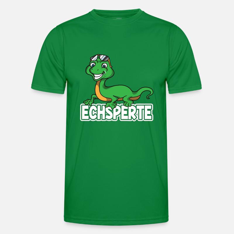 Echsperte Echse Reptilien Eidechse Experte Spruch Männer Funktions-T-Shirt