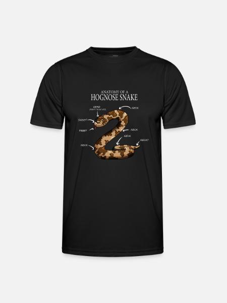 Schlange Reptilien Anatomie einer Schlange - Funktionsshirt til herrer - sort