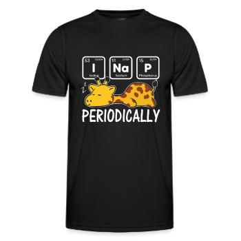 Schlafshirt Giraffe Chemie Elemente I NAP Periodic - Männer Funktions-T-Shirt - Schwarz - Vorne - AI Model Male 178 dark (178cm)