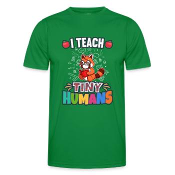 I Teach Tiny Humans Elementary School Teacher - Men's Functional T-Shirt - kelly green - Front - AI Model Male 178 dark (178cm)