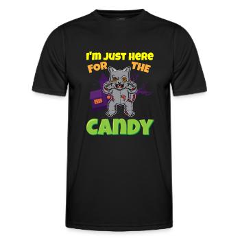 I'm Just Here For The Candy Scary Halloween Beast - Männer Funktions-T-Shirt - Schwarz - Vorne - AI Model Male 178 dark (178cm)