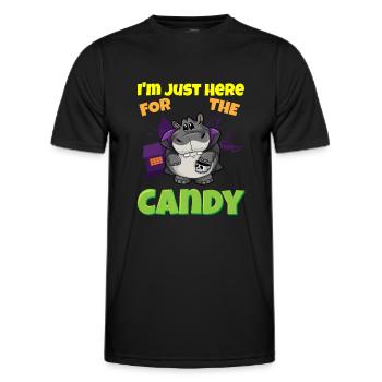 I'm Just Here For The Candy Scary Halloween Beast - Männer Funktions-T-Shirt - Schwarz - Vorne - AI Model Male 178 dark (178cm)